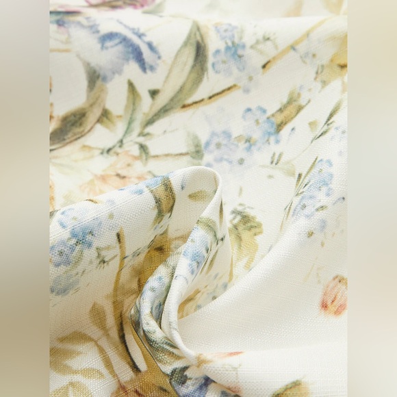 NEW Commense Belted Balloon Long Sleeve Floral Butterfly Dress Midi, XS - Picture 13 of 16